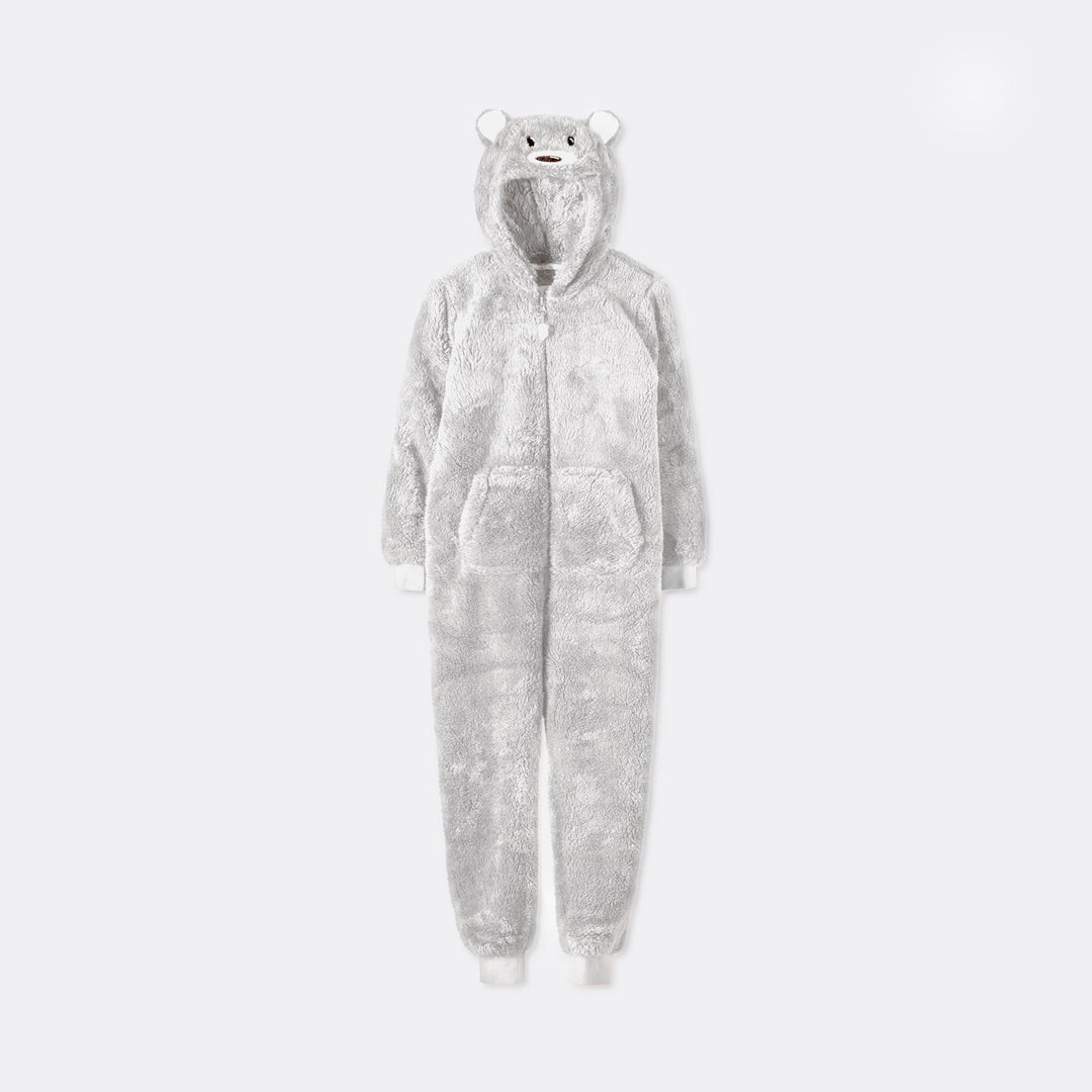 Grå Bamsebjørn Onesie Børn