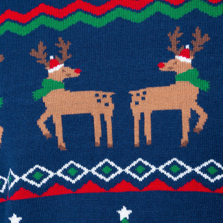 Grim Blå Julesweater Herre