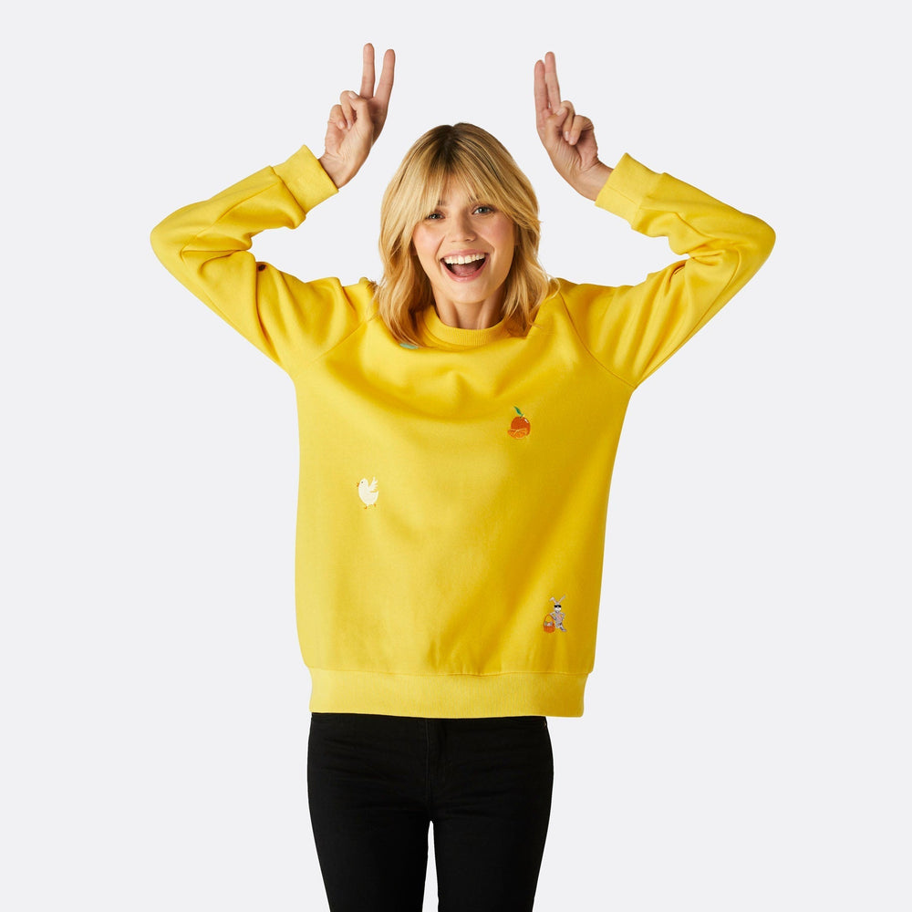 Gul Påskesweatshirt Kvinder