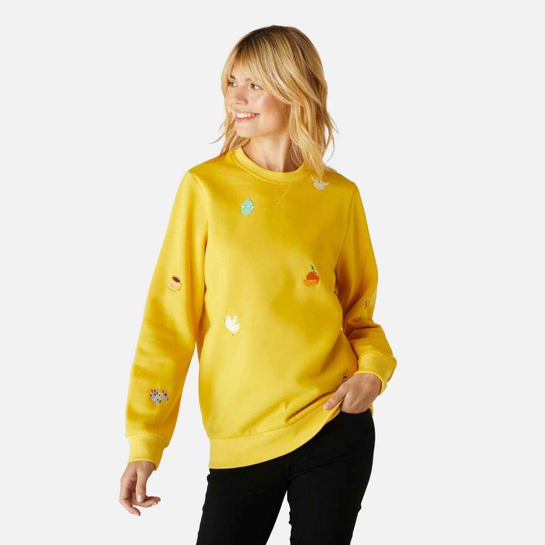 Gul Påskesweatshirt Kvinder