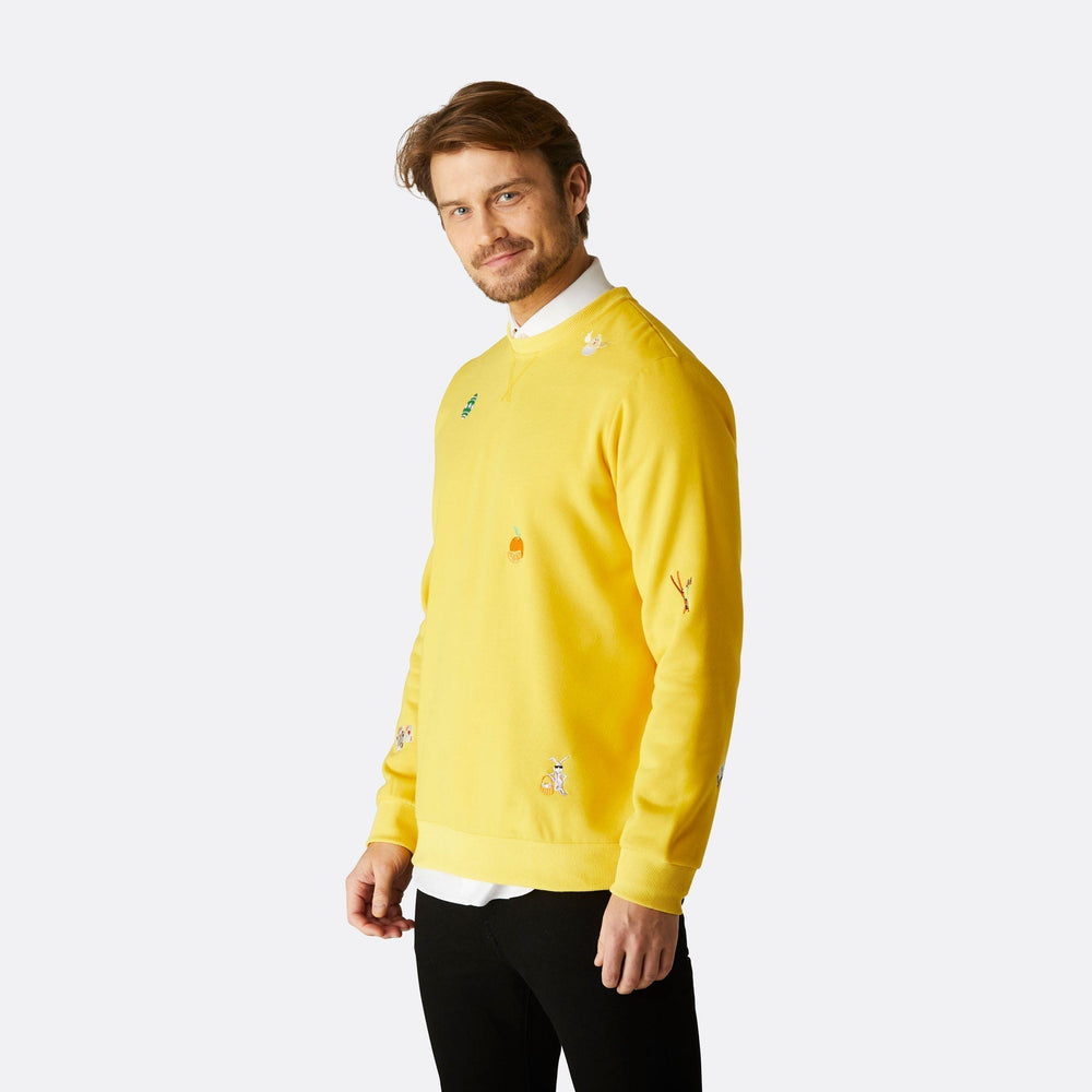 Gul Påskesweatshirt Mænd