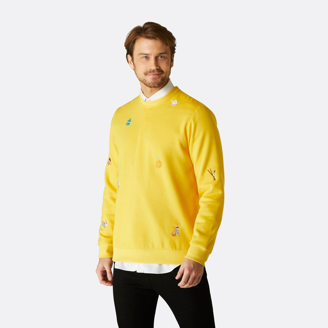 Gul Påskesweatshirt Mænd