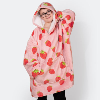 Jordbær HappyHoodie Børn