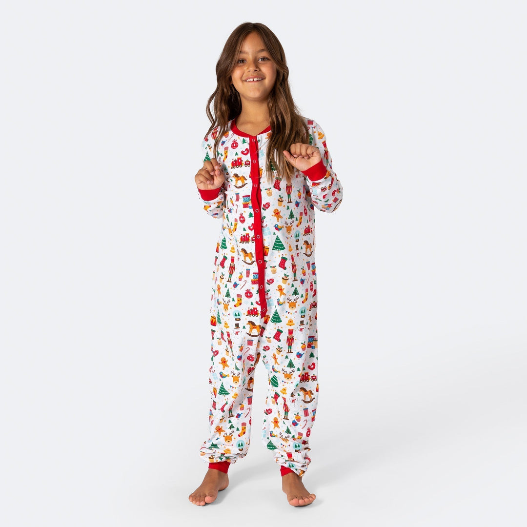Juledrøm Hvid Heldragt Julepyjamas Børn