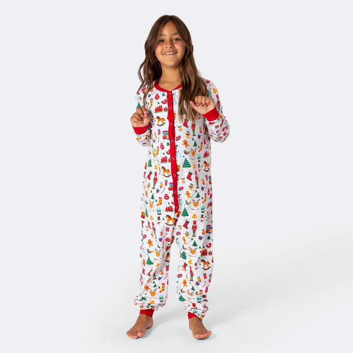 Juledrøm Hvid Heldragt Julepyjamas Børn