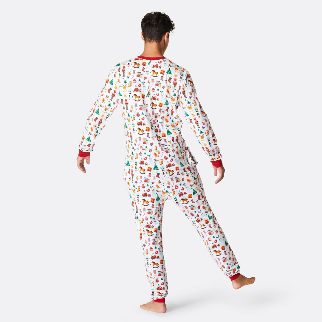 Juledrøm Hvid Heldragt Julepyjamas Herre