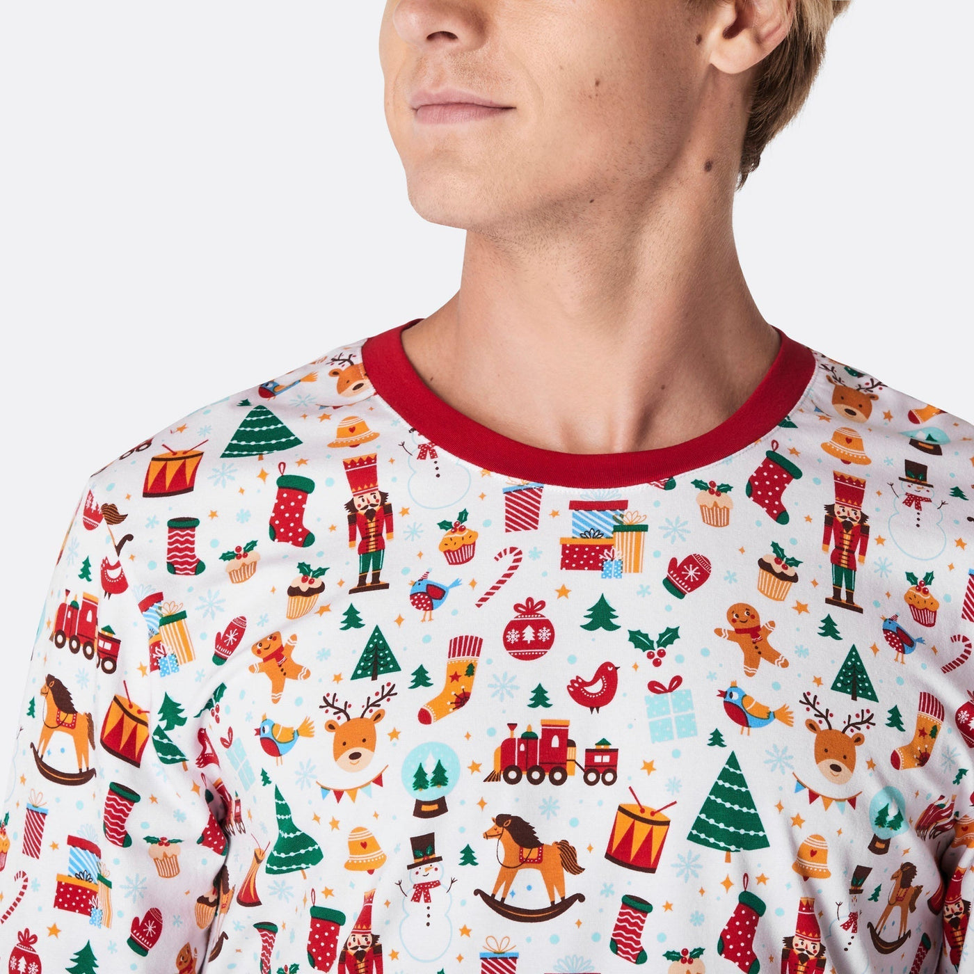 Juledrøm Hvid Julepyjamas Herre