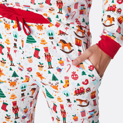 Juledrøm Hvid Julepyjamas Herre