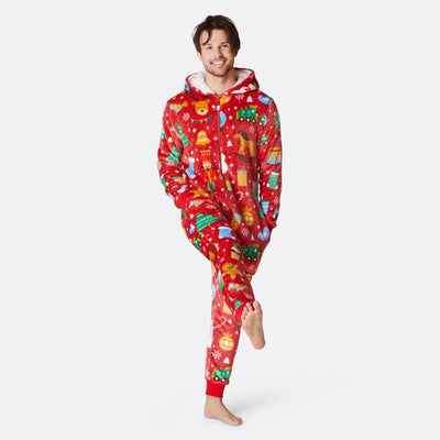 Juledrøm Rød Onesie Herre