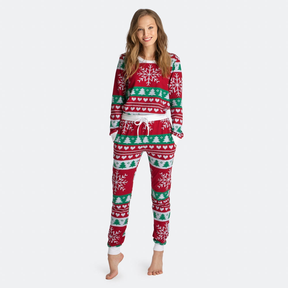 Strikkemønstret Julepyjamasser Familie
