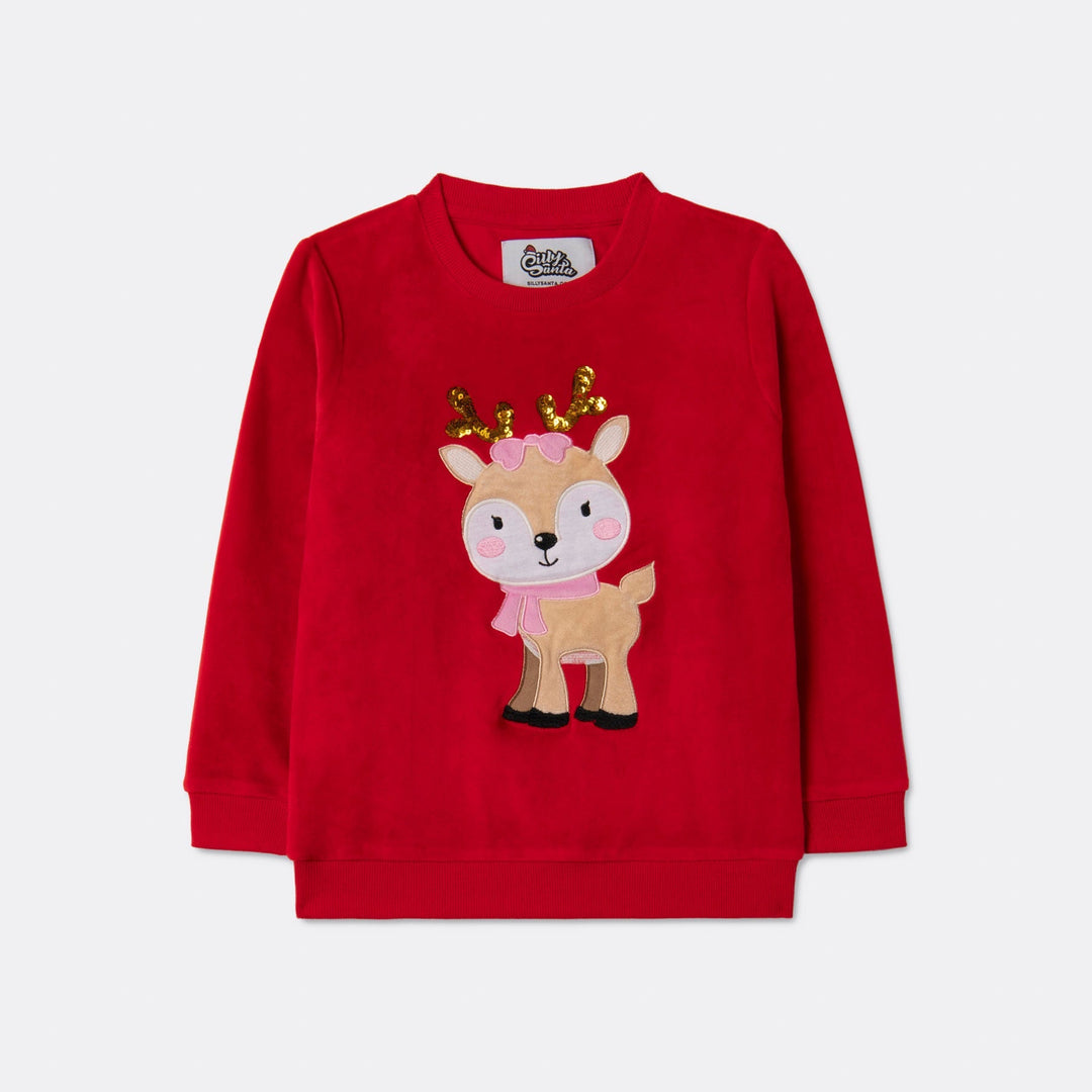 Rensdyr Rød Julesweater Børn