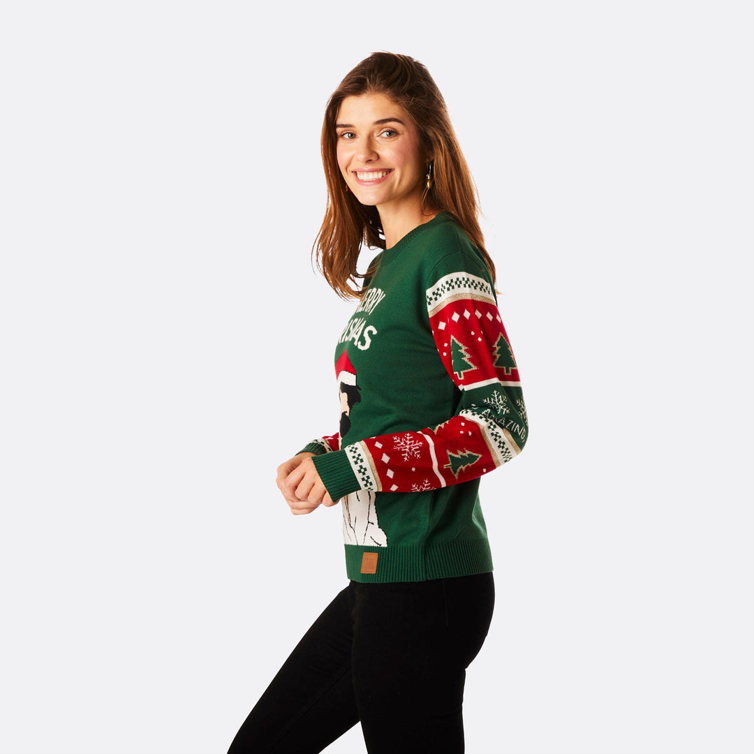 Merry Krismas Julesweater Dame