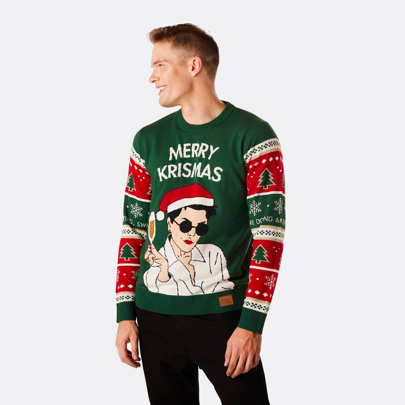 Merry Krismas Julesweater Herre