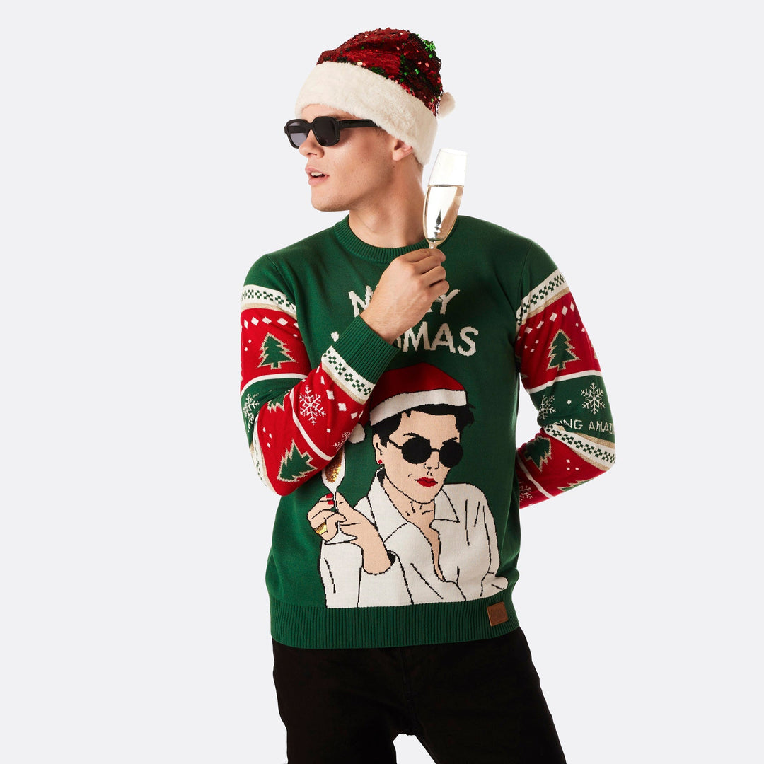 Merry Krismas Julesweater Herre