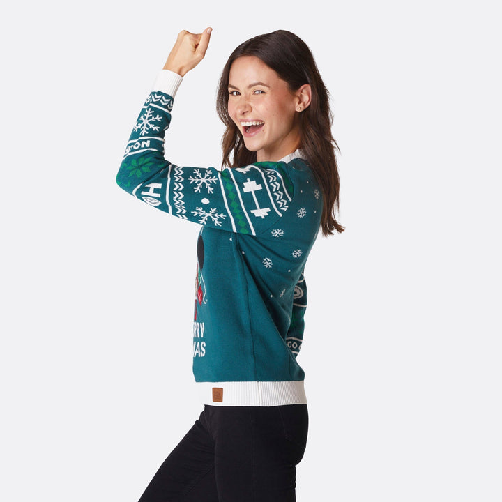 Merry Fitmas Julesweater Dame
