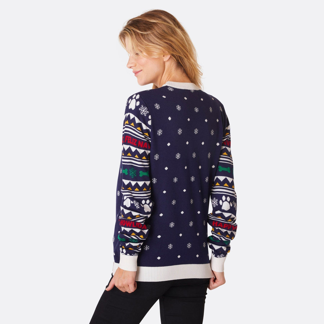 Merry Woofmas Julesweater Dame