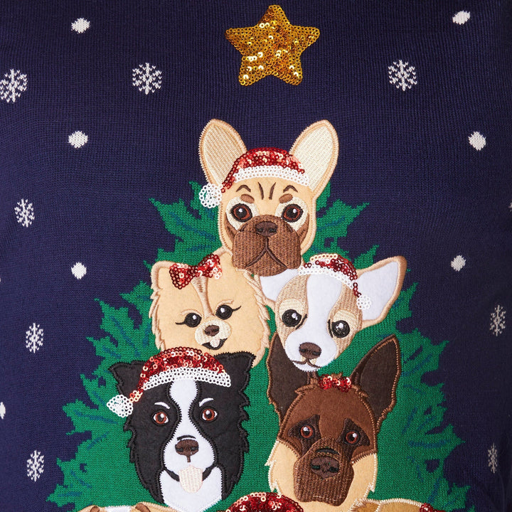 Merry Woofmas Julesweater Dame