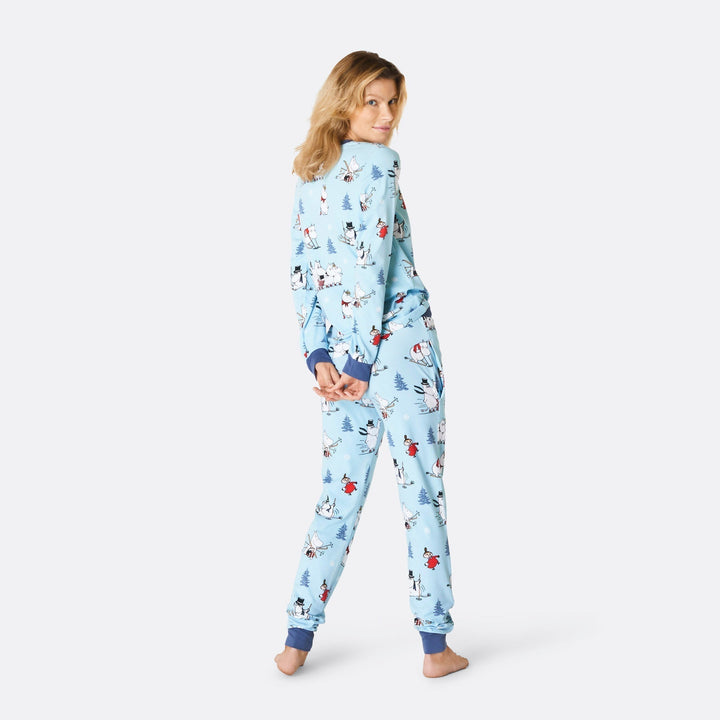 Mumi Blå Julepyjamas Dame