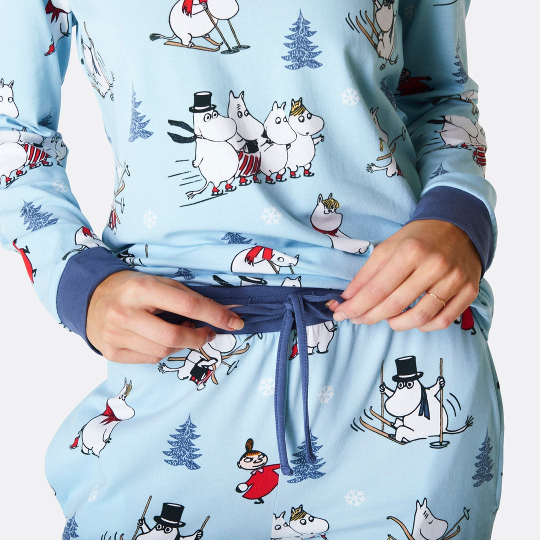 Mumi Blå Julepyjamas Dame