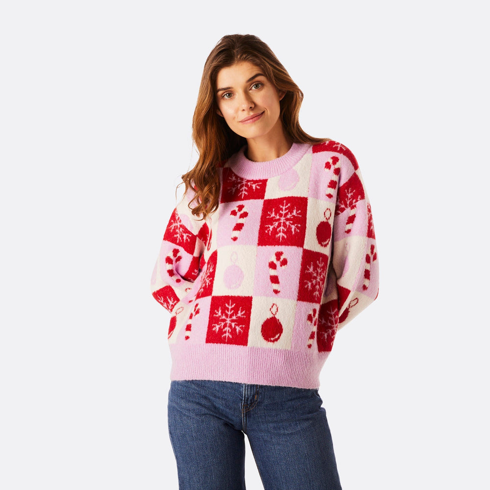 Firkantet Oversized Julesweater Dame