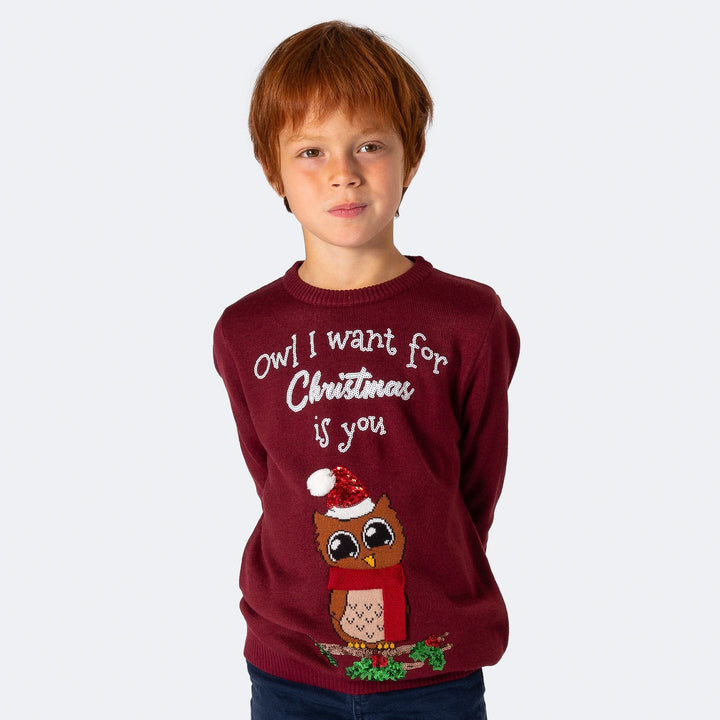 Owl I Want Julesweater Børn