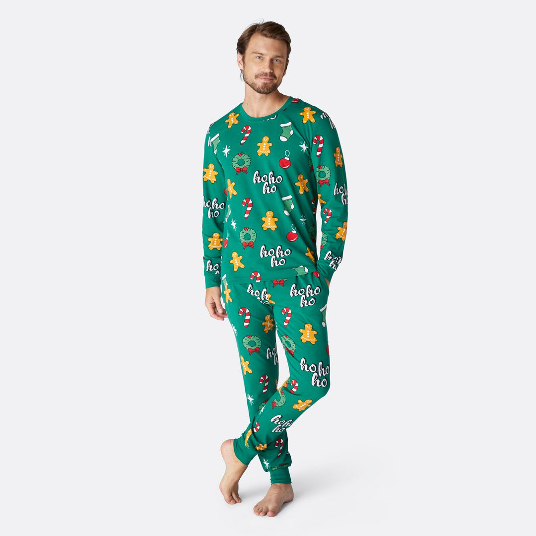 Hohoho Grøn Julepyjamas Herre