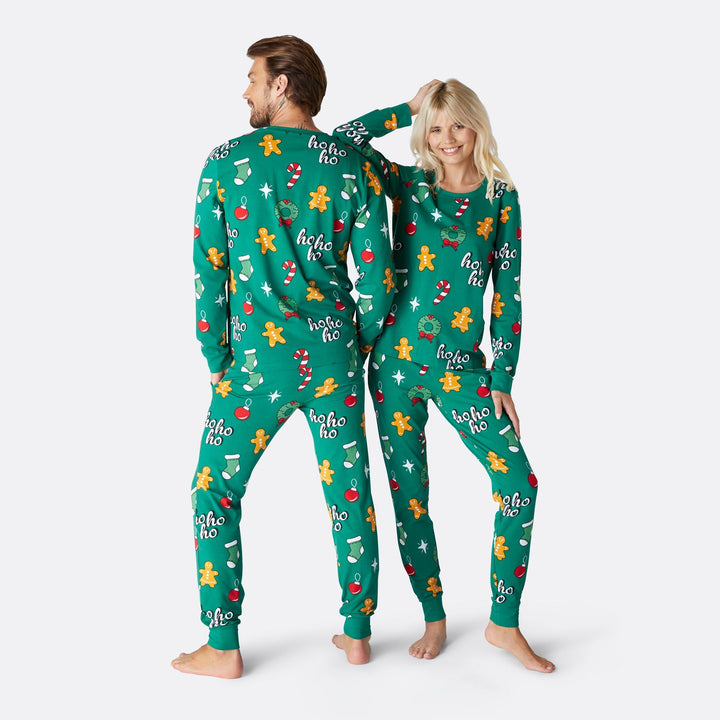 Hohoho Grøn Julepyjamas Dame