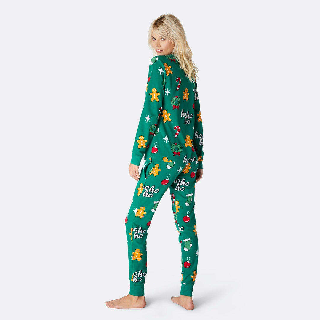 Hohoho Grøn Julepyjamas Dame