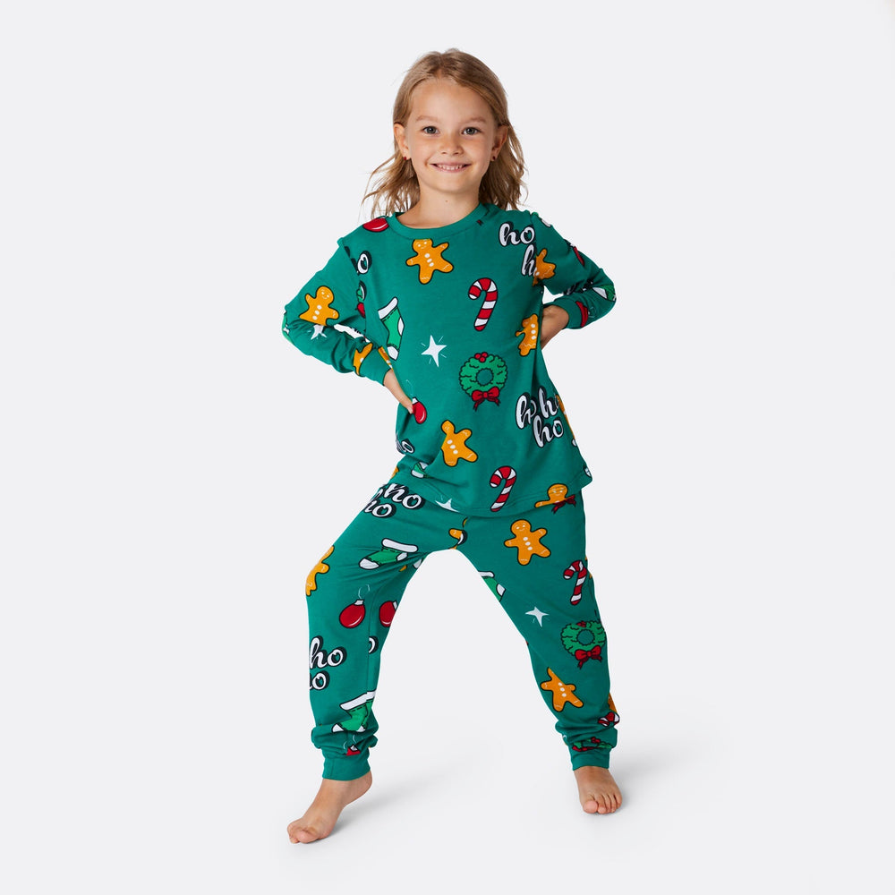 Hohoho Grøn Julepyjamas Børn