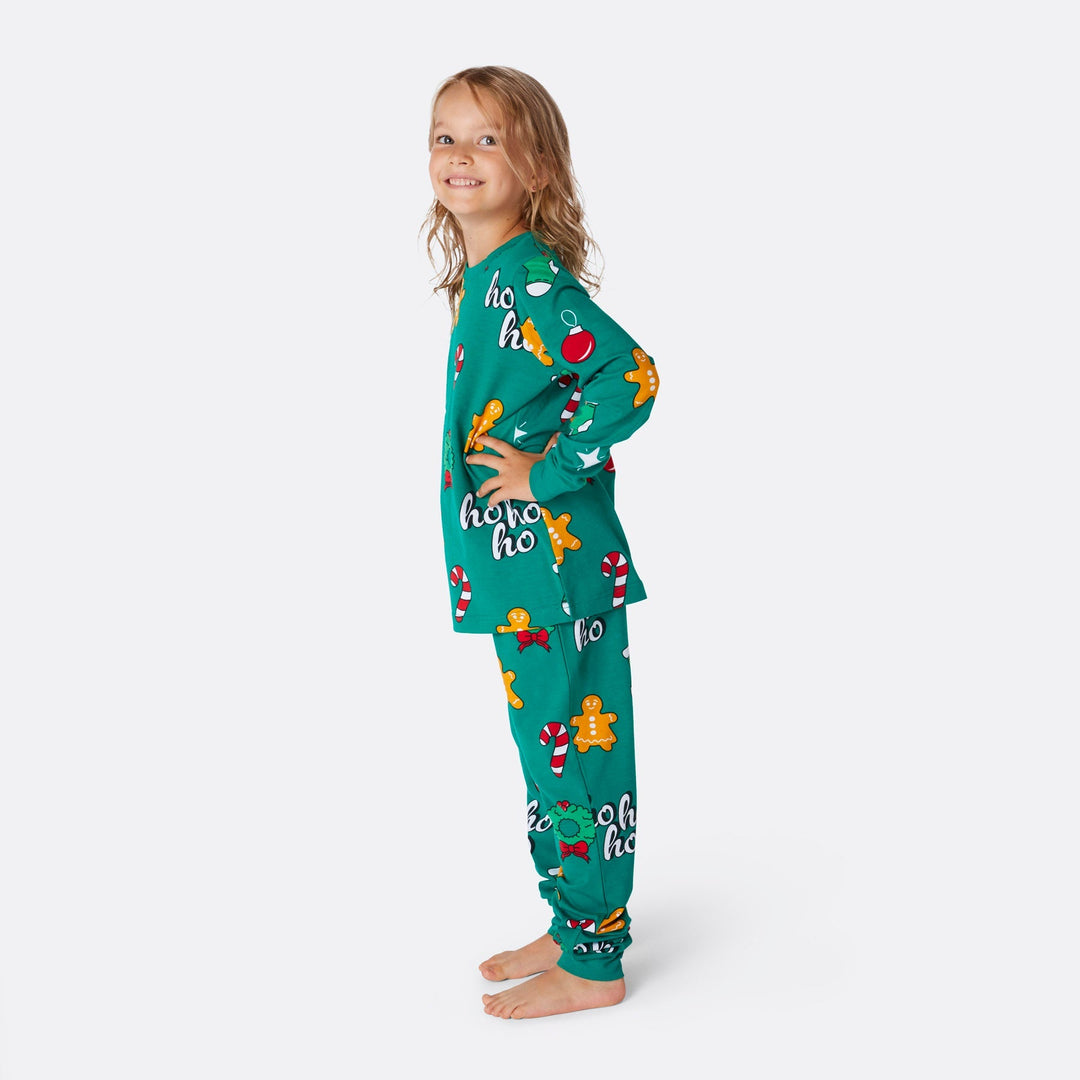 Hohoho Grøn Julepyjamas Børn