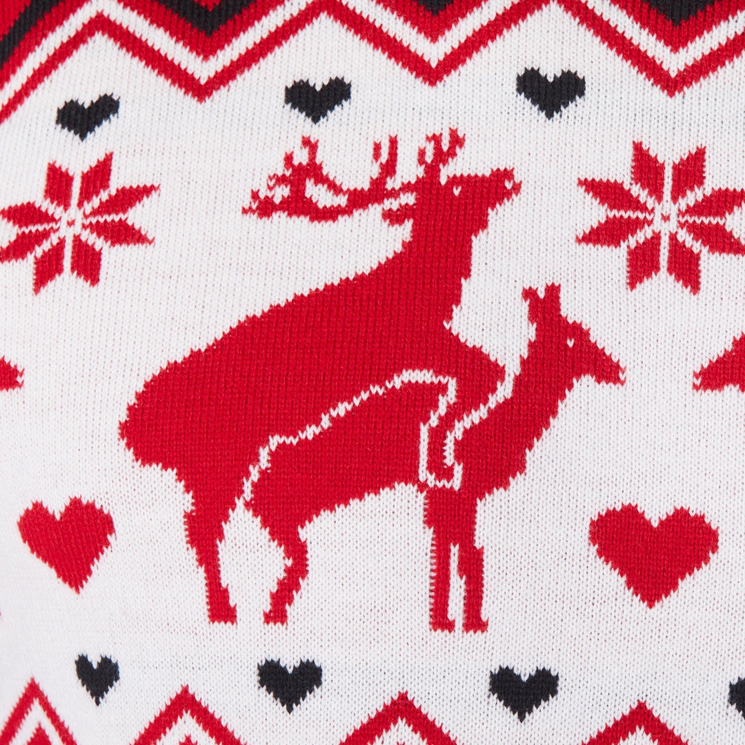 Parrende Rensdyr Julesweater Dame