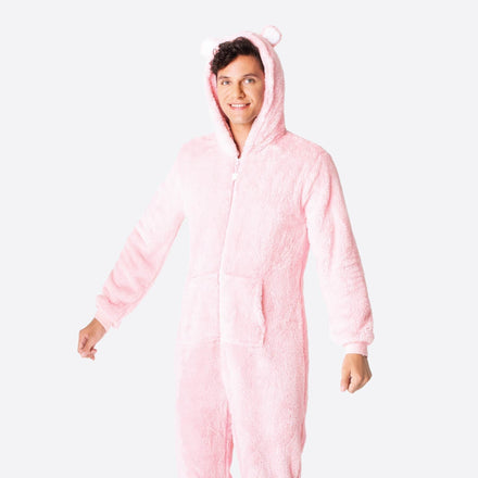 Pink Bamsebjørn Onesie Herre