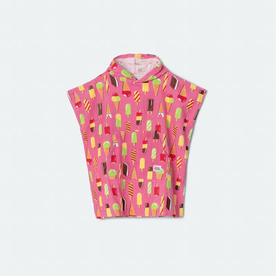 Pink Is Towel Poncho Børn
