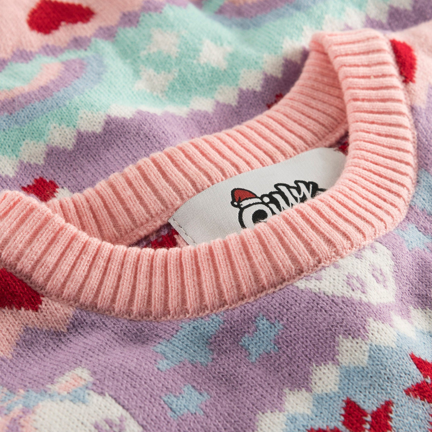 Pink Julesweater Børn