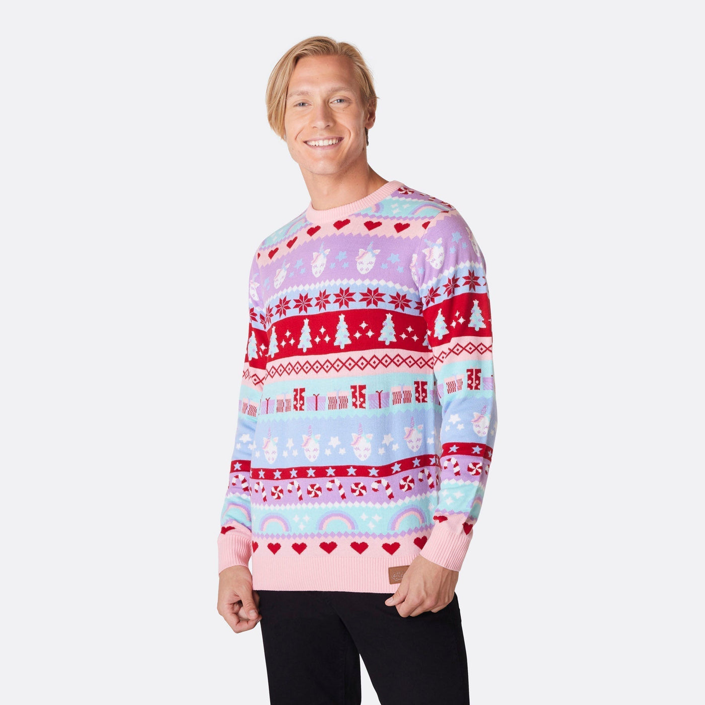 Pink Julesweater Herre