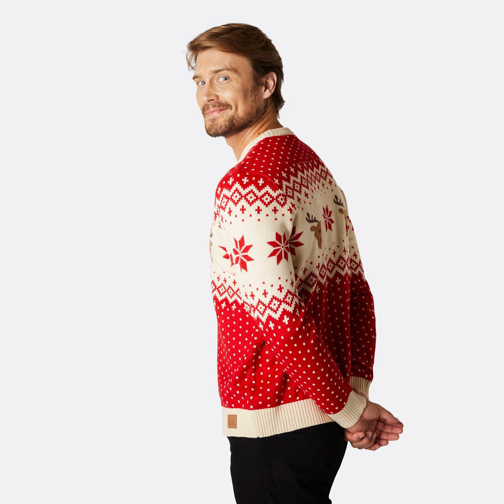 Retro Rensdyr Julesweater Herre