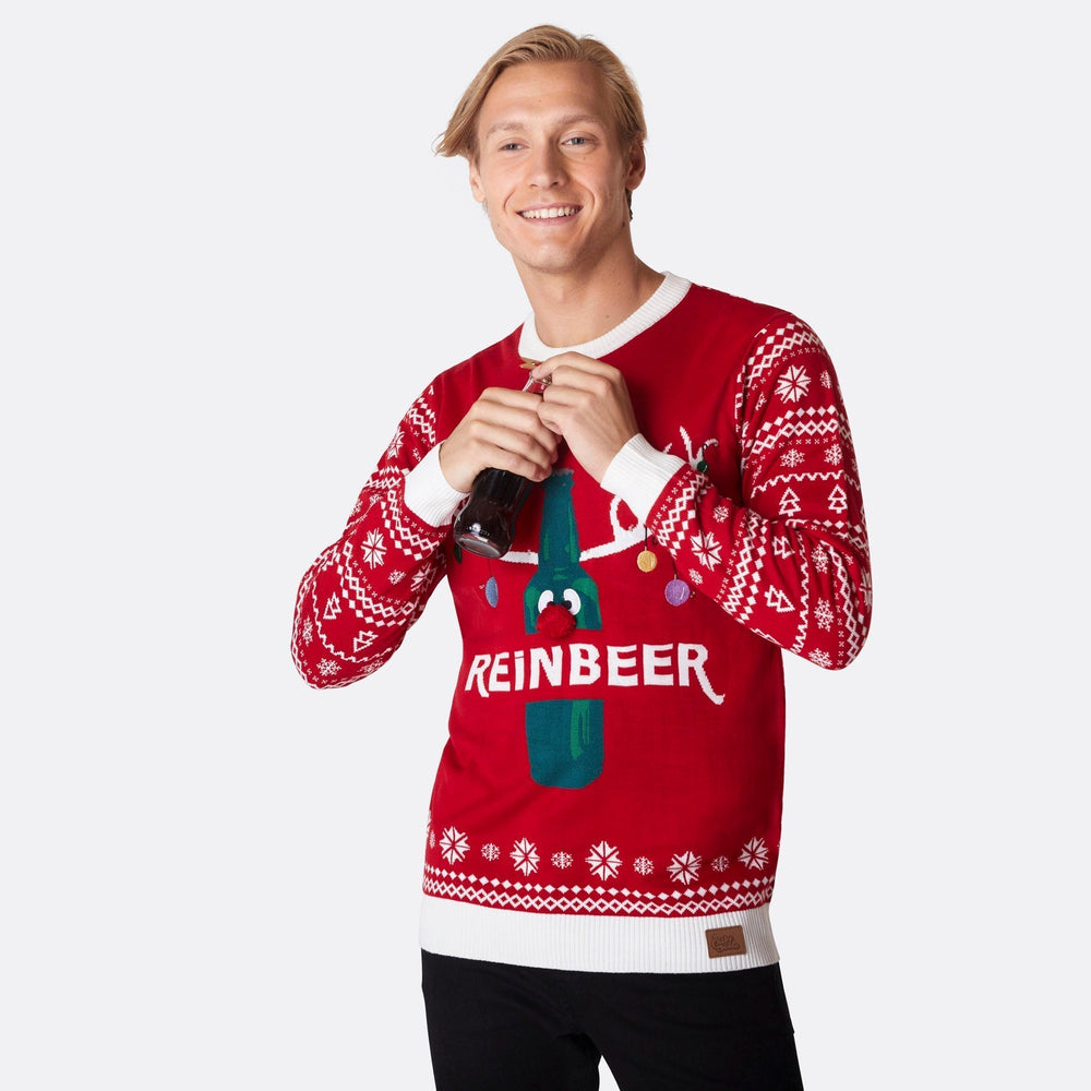 Reinbeer Rød Julesweater Herre