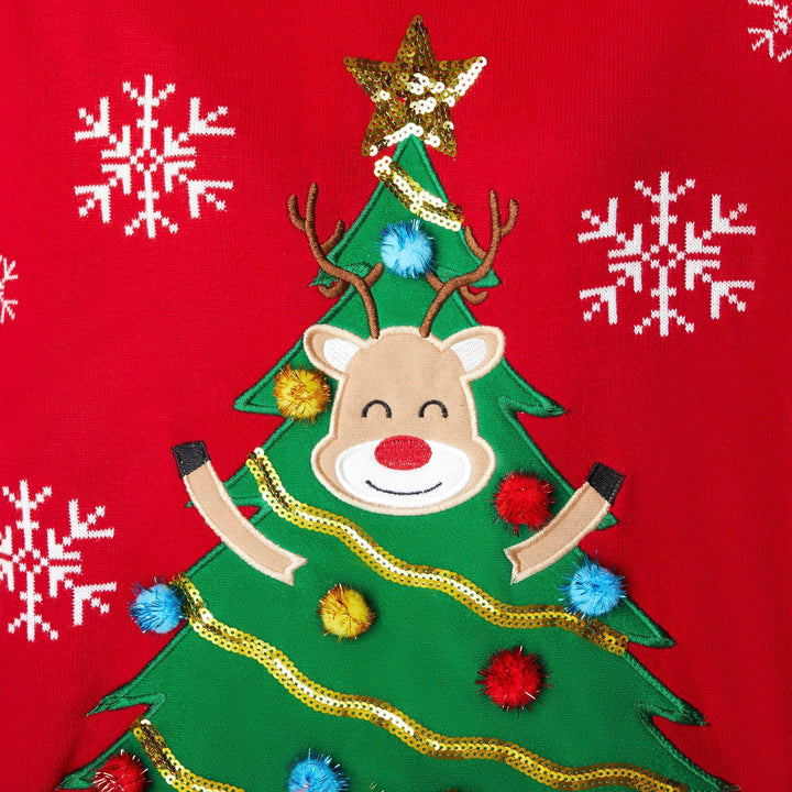 Rensdyr Juletræ Julesweater Herre