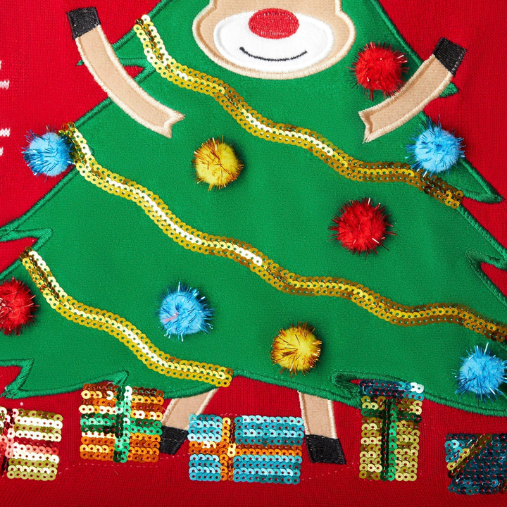 Rensdyr Juletræ Julesweater Herre