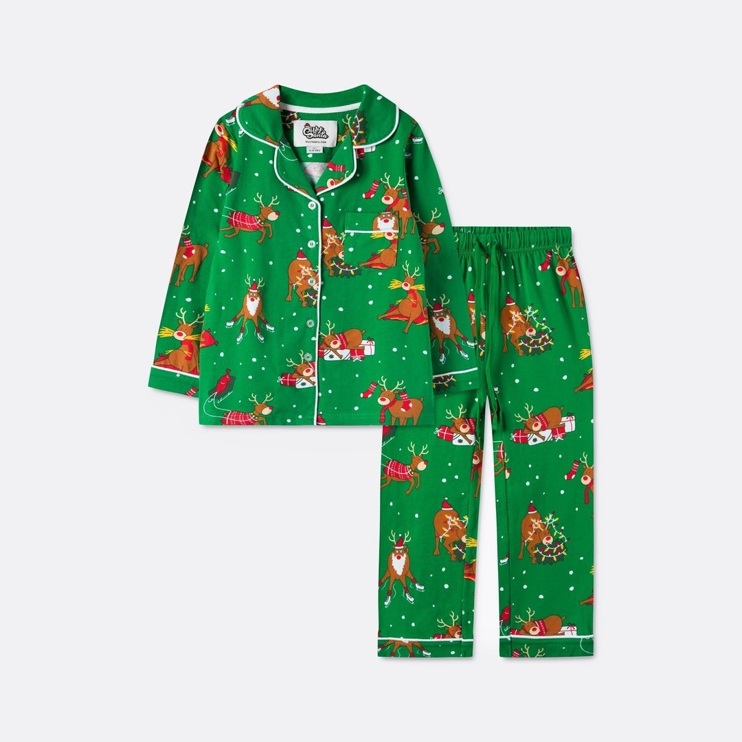 Rensdyr Klassisk Julepyjamas Børn