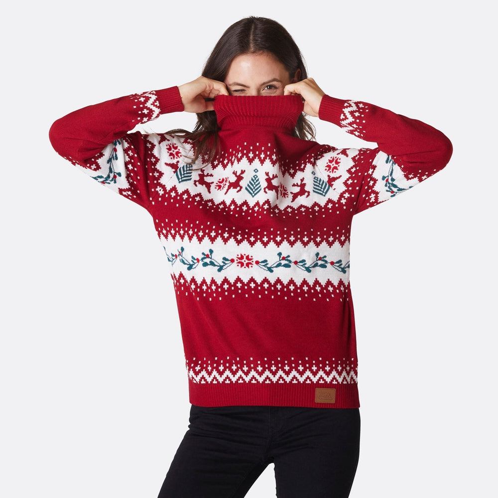 Rullekrave Julesweater Dame