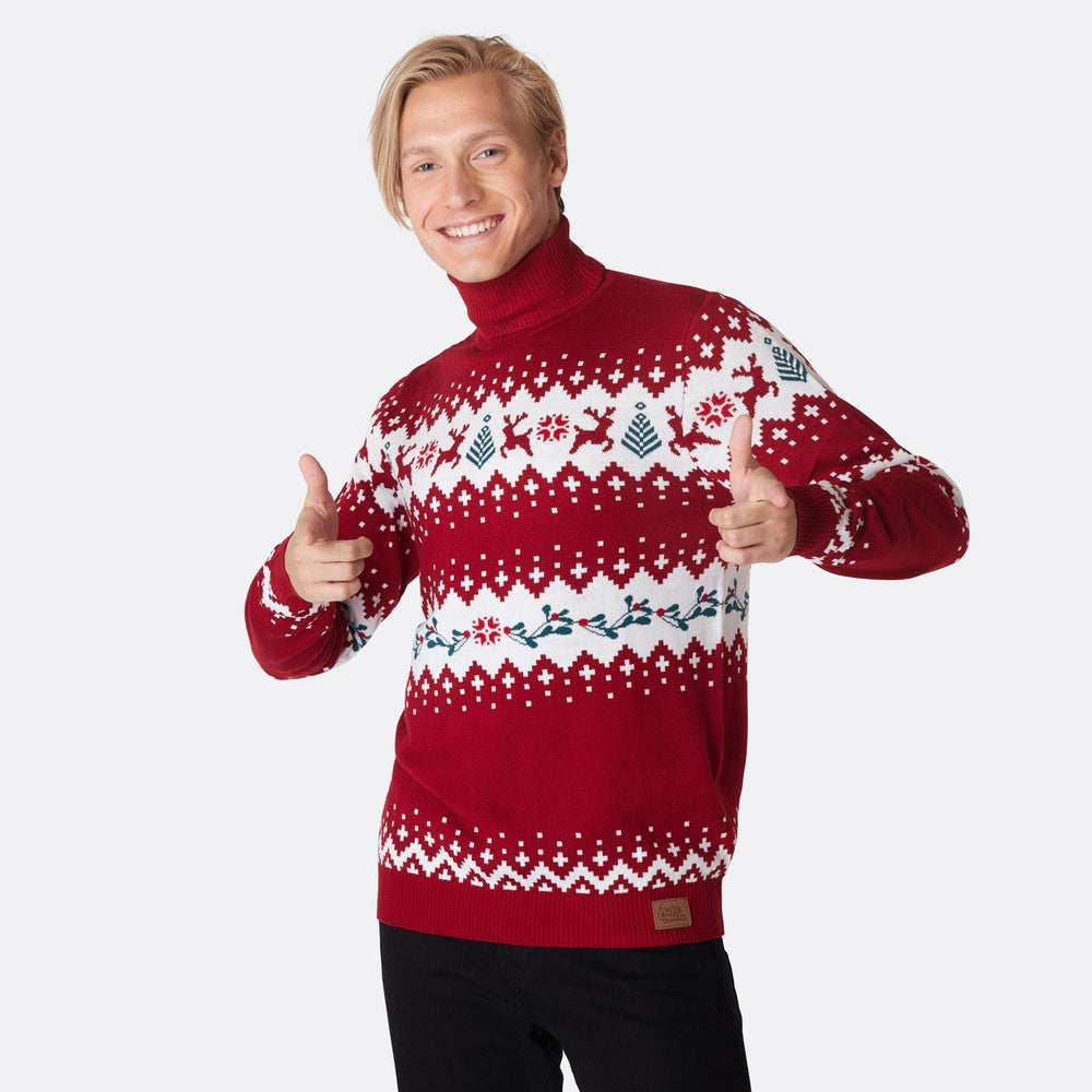 Rullekrave Julesweater Herre