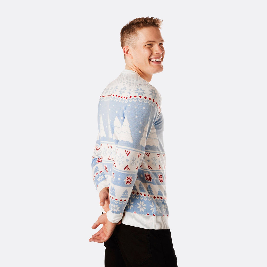 Stribet Snemand Julesweater Herre