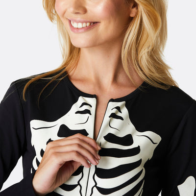 Skelet Halloween Bodysuit Dame