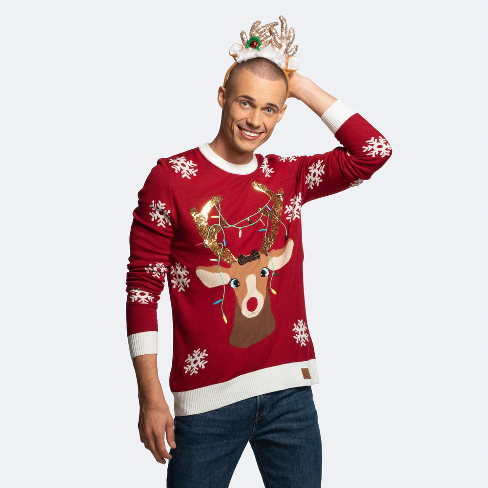 Sødt Rensdyr Julesweater Herre