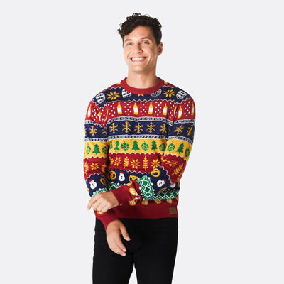 Stribet Øl Julesweater Herre