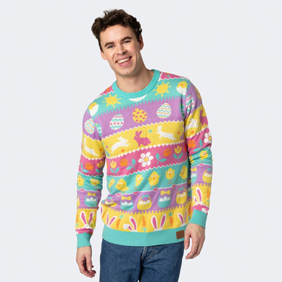 Stribet Påskesweater Herre