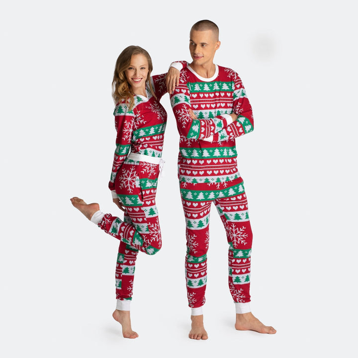 Strikkemønstret Julepyjamas Dame