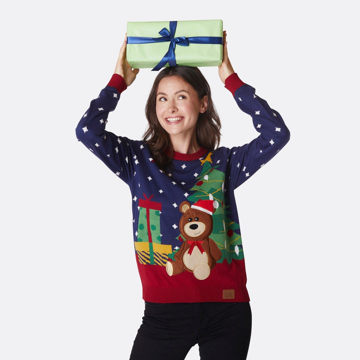 Teddybjørn Julesweater Dame