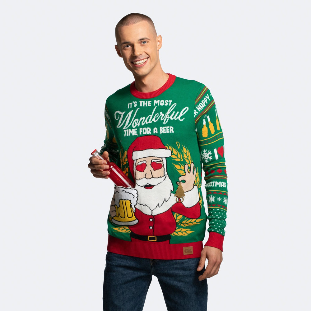 The Most Wonderful Time For A Beer Julesweater Herre